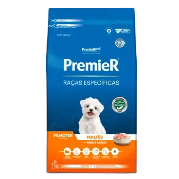 Racao Premier Racas Especificas Maltes Filhotes 2.5kg frente